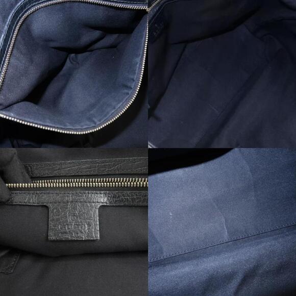 💎✨BEAUTIFUL✨💎 Authentic GUCCI Canvas Leather Tote Bag Black Sherry GG - Picture 4 of 7